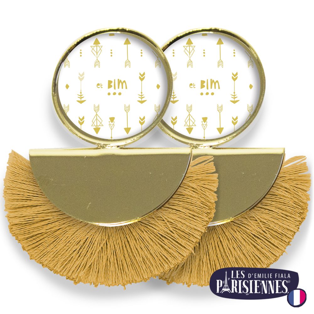 Jewelry - Earrings Pigalle fully gilded with fine gold Les Parisiennes d'Emilie FIALA Bim - LES JOLIES D'EMILIE