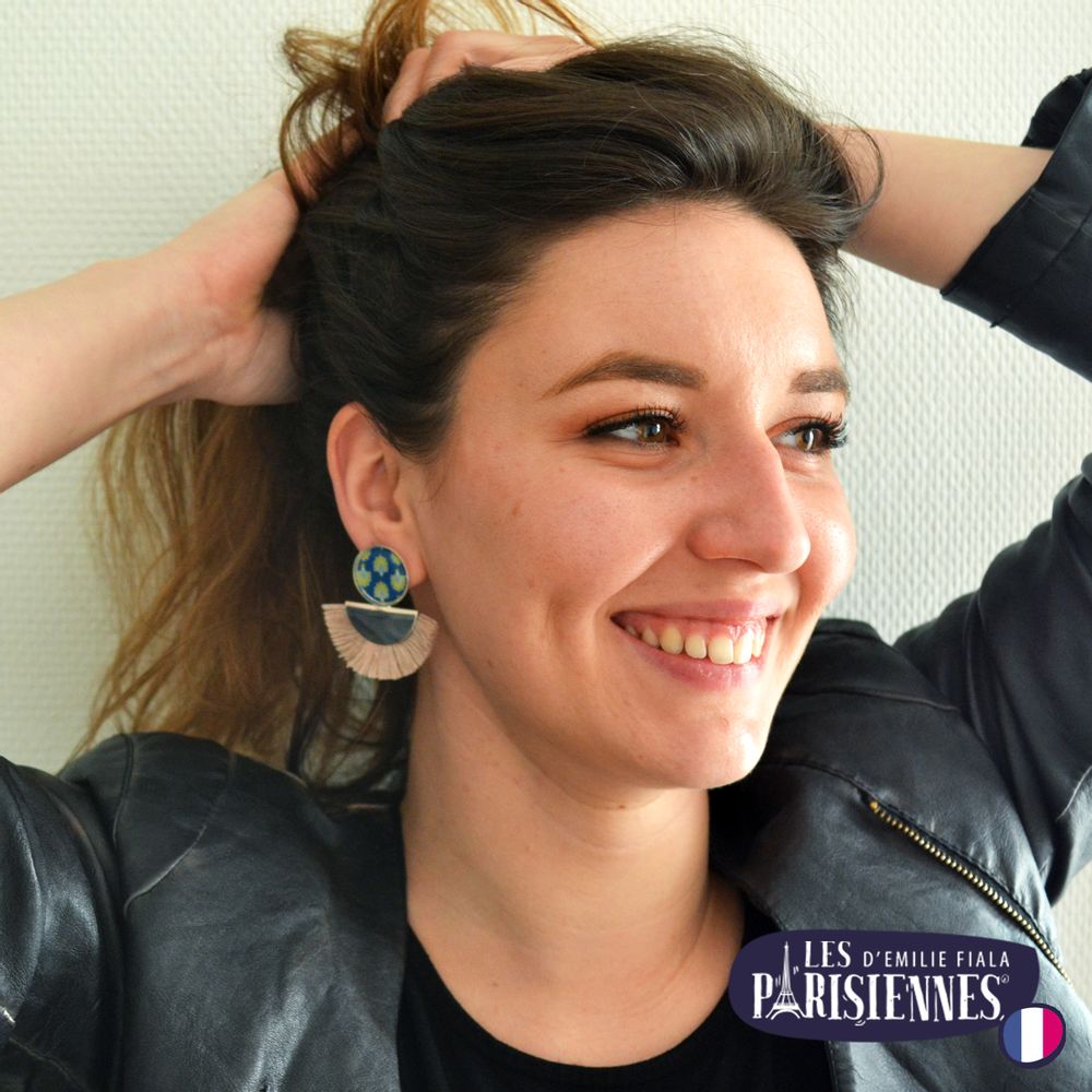 Bijoux - Earrings Pigalle fully gilded with fine gold Les Parisiennes d'Emilie FIALA Jungle - LES JOLIES D'EMILIE