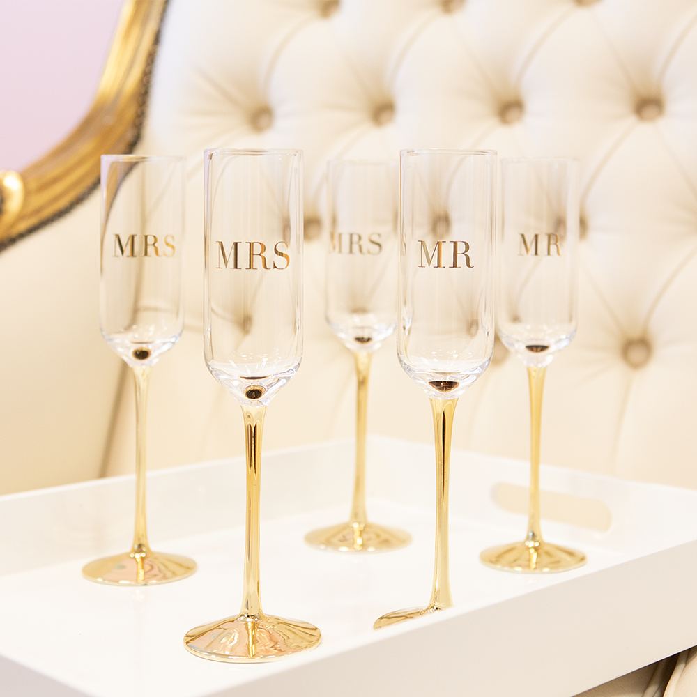 Gifts - Mr & Mrs Champagne Flutes - Set of 2 - CRISTINA RE