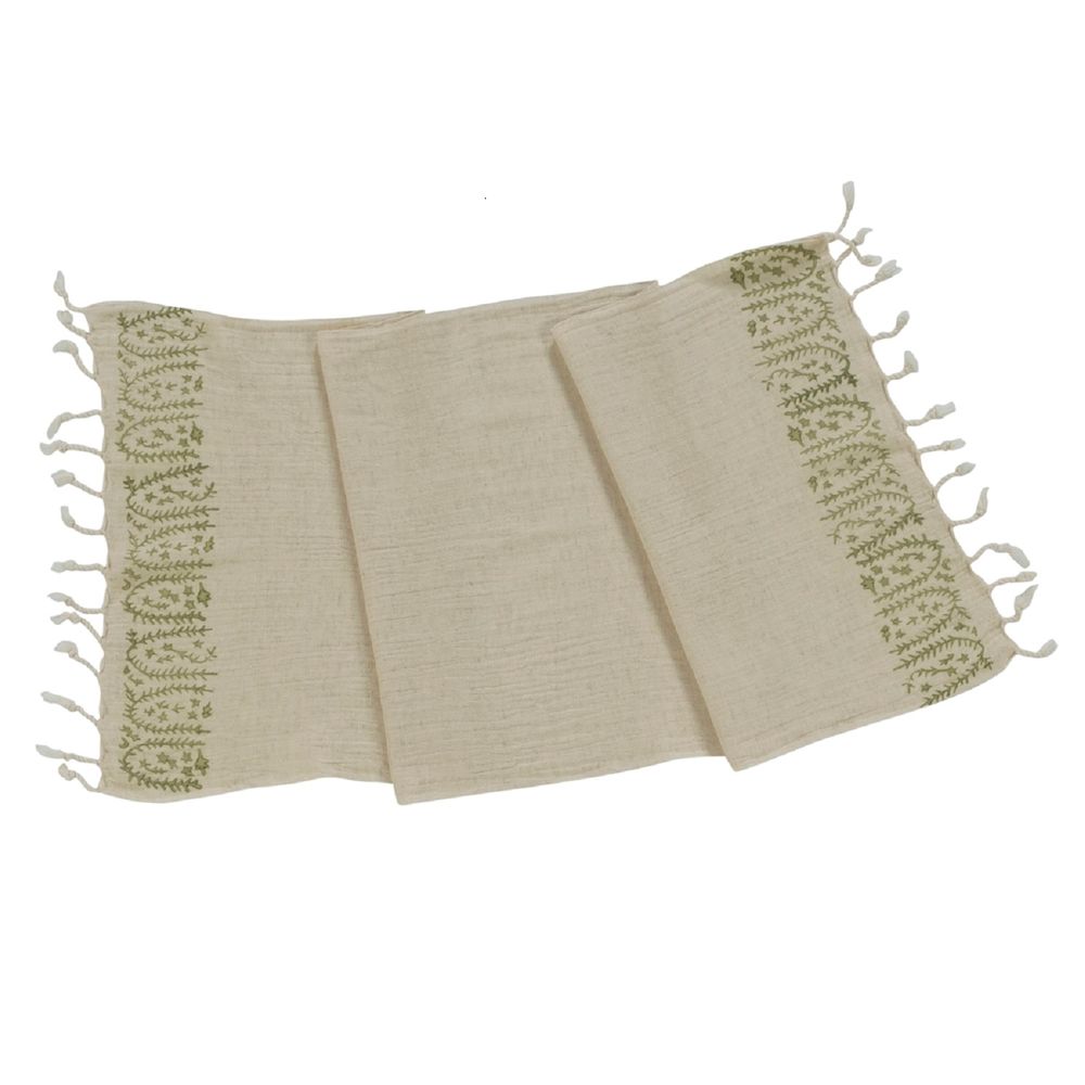 Gifts - HANDPRINTED -01/02/03/05/06  SERVICE MAT COTTON LINEN KITCHEN TOWEL GUEST TOWEL NAPKIN - LALAY