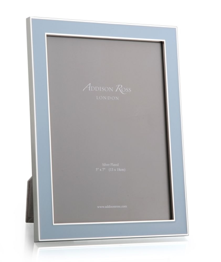 Hotel bedrooms - Powder Blue Enamel & Silver Frame - ADDISON ROSS