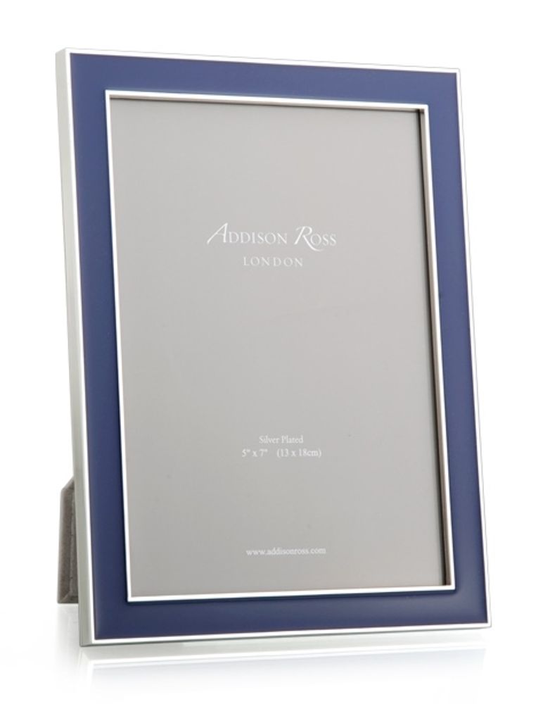 Chambres d'hôtels - Cadre Argent & Émail Denim - ADDISON ROSS