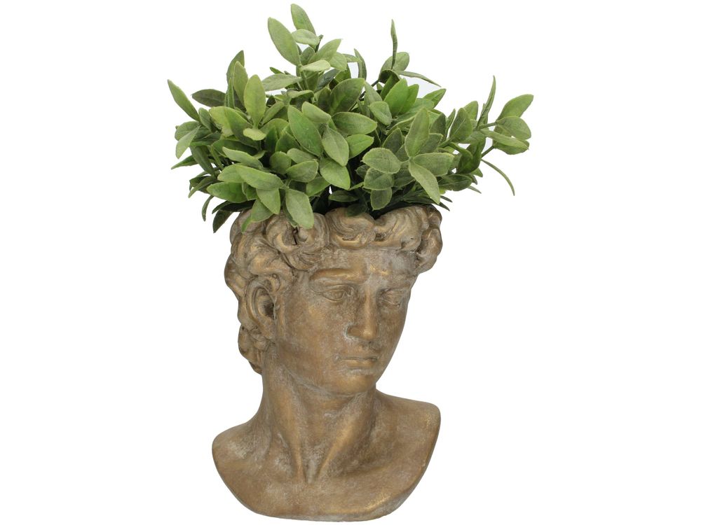 Pottery - Planter David Gold 23x15x17cm - KERSTEN BV