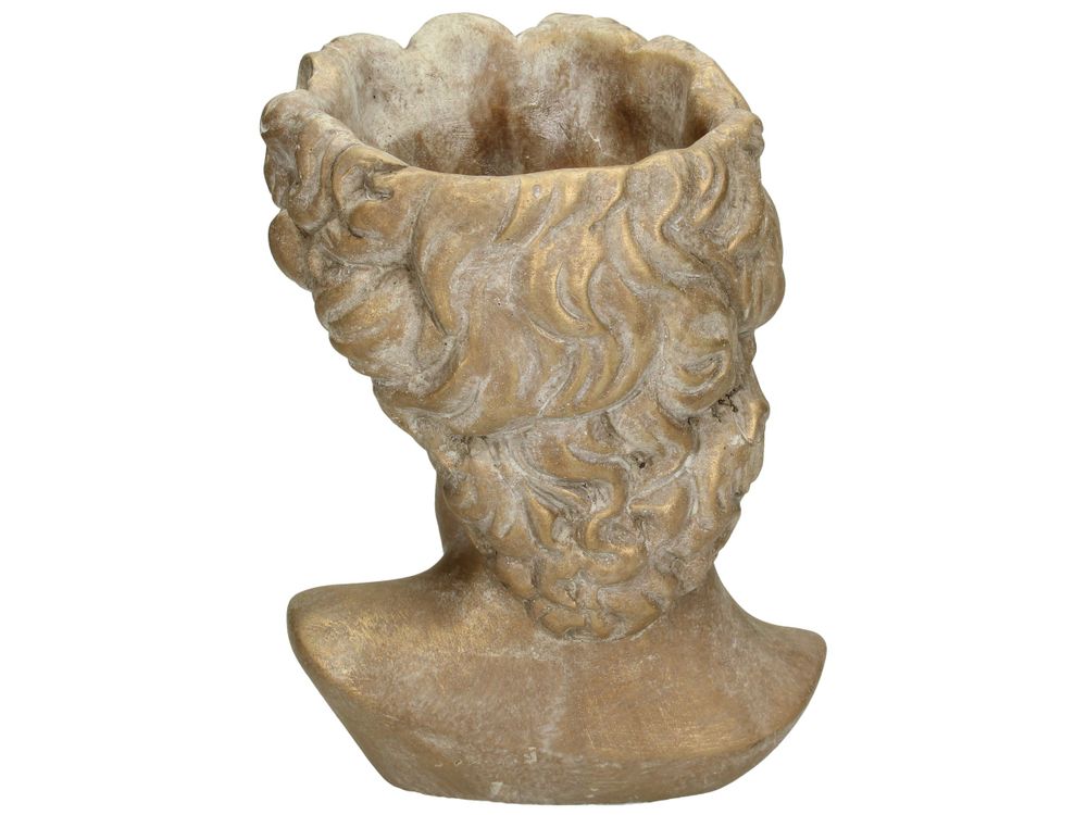 Pottery - Planter David Gold 23x15x17cm - KERSTEN BV