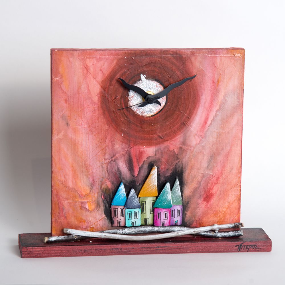 Clocks - Woodclock | Square clock - PITEROS DIMITRIS