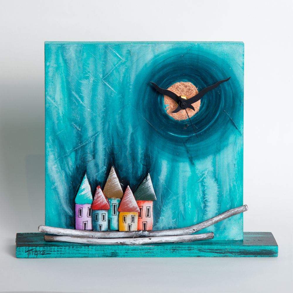 Clocks - Woodclock | Square clock - PITEROS DIMITRIS