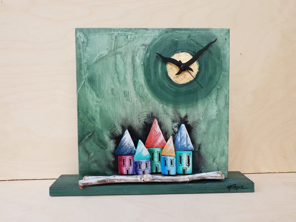 Clocks - Woodclock | Square clock - PITEROS DIMITRIS
