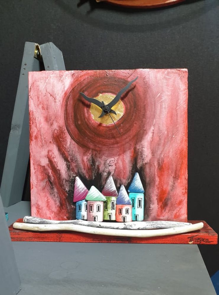 Clocks - Woodclock | Square clock - PITEROS DIMITRIS