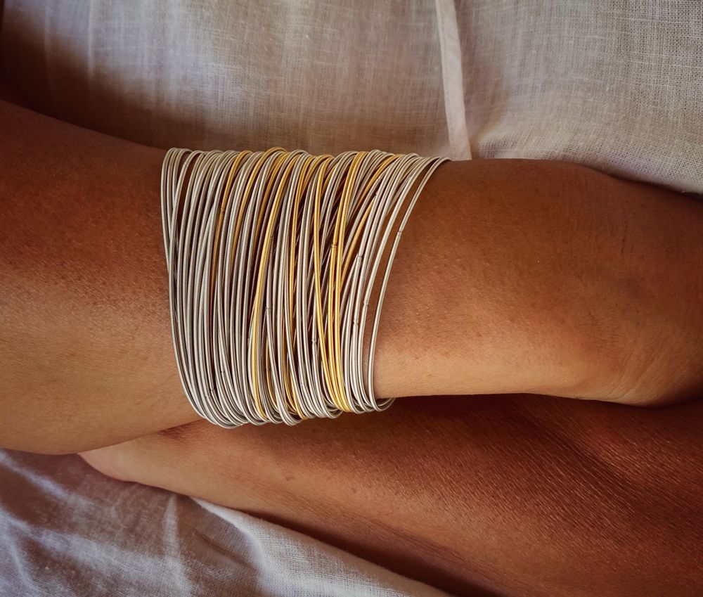 Gifts - SALT AND PEPPER BRACELET GOLD - LA MOLLLA® BIJOUX