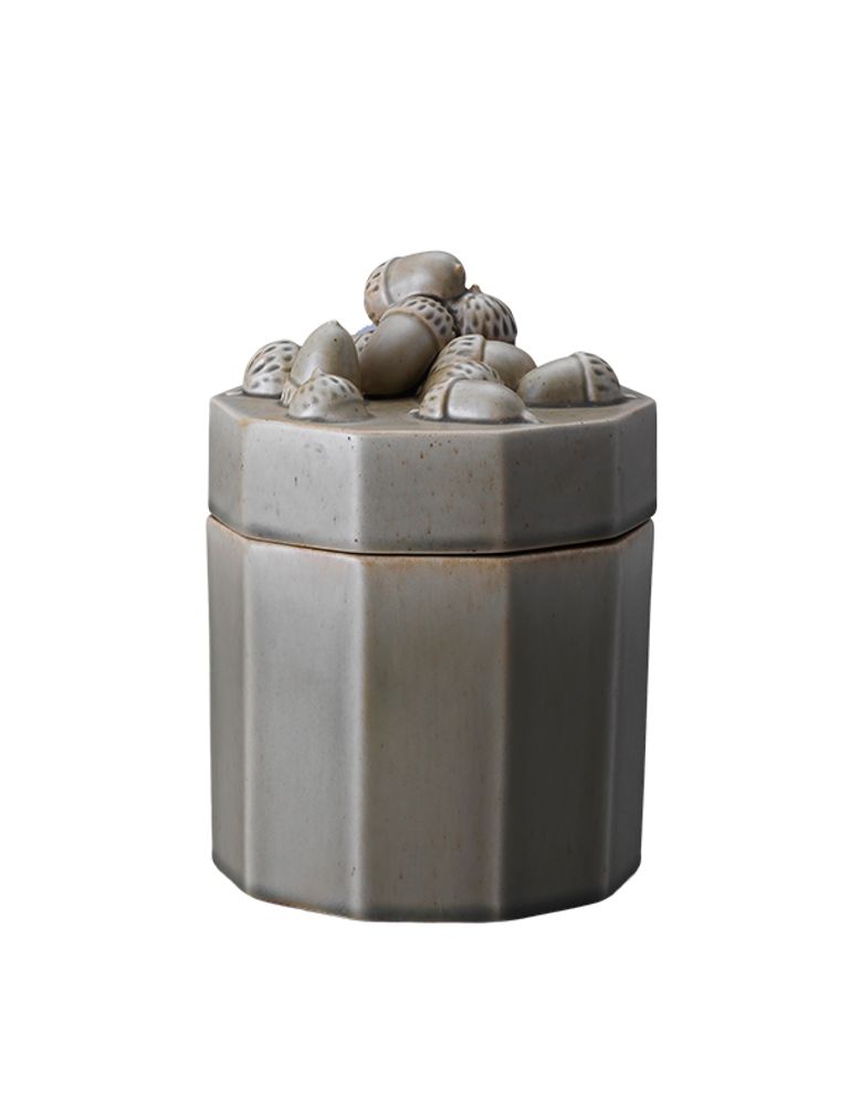 Ceramic - Acorn, can with lid - STHÅL