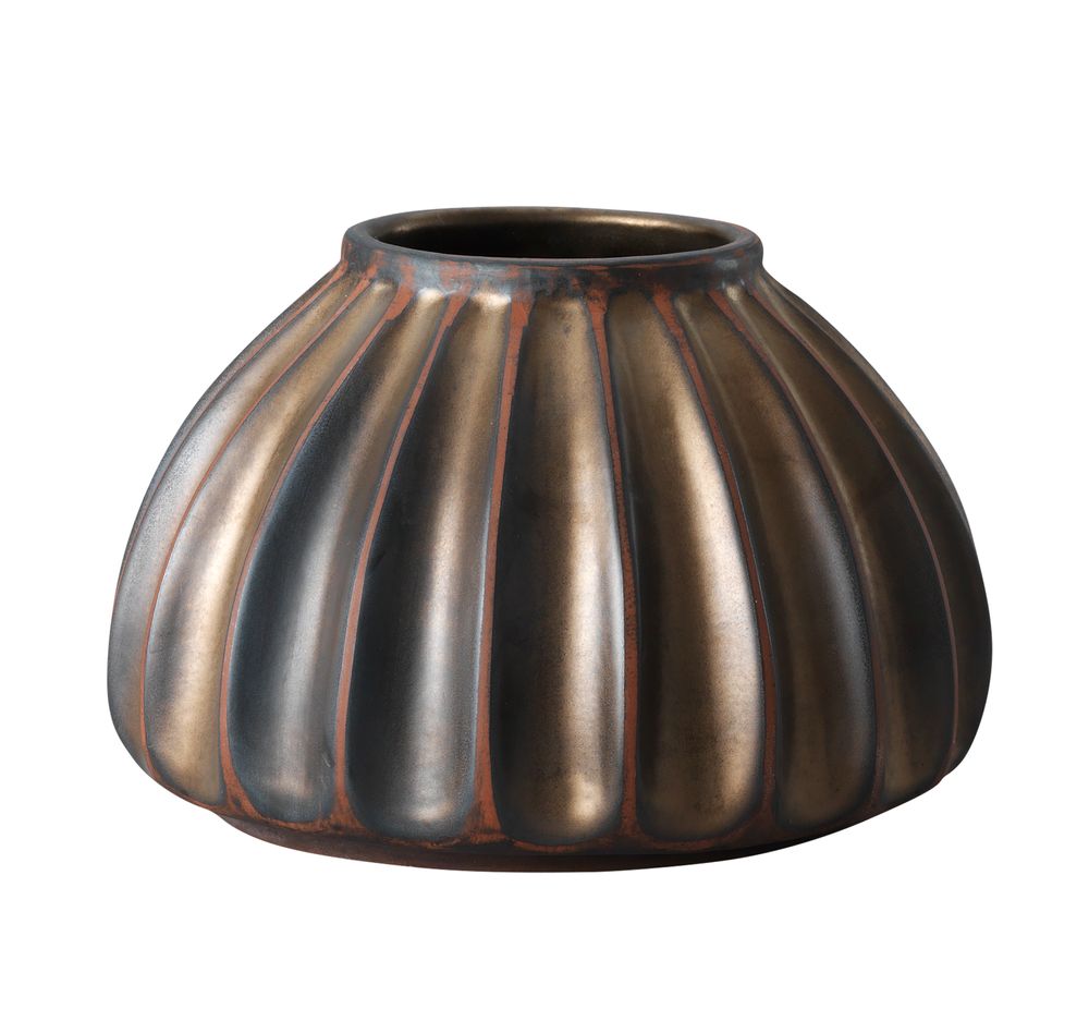 Ceramic - Round big vase, terracotta - STHÅL
