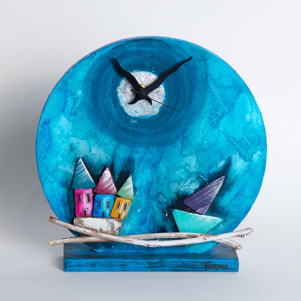 Clocks - Woodclock |Round clock - PITEROS DIMITRIS