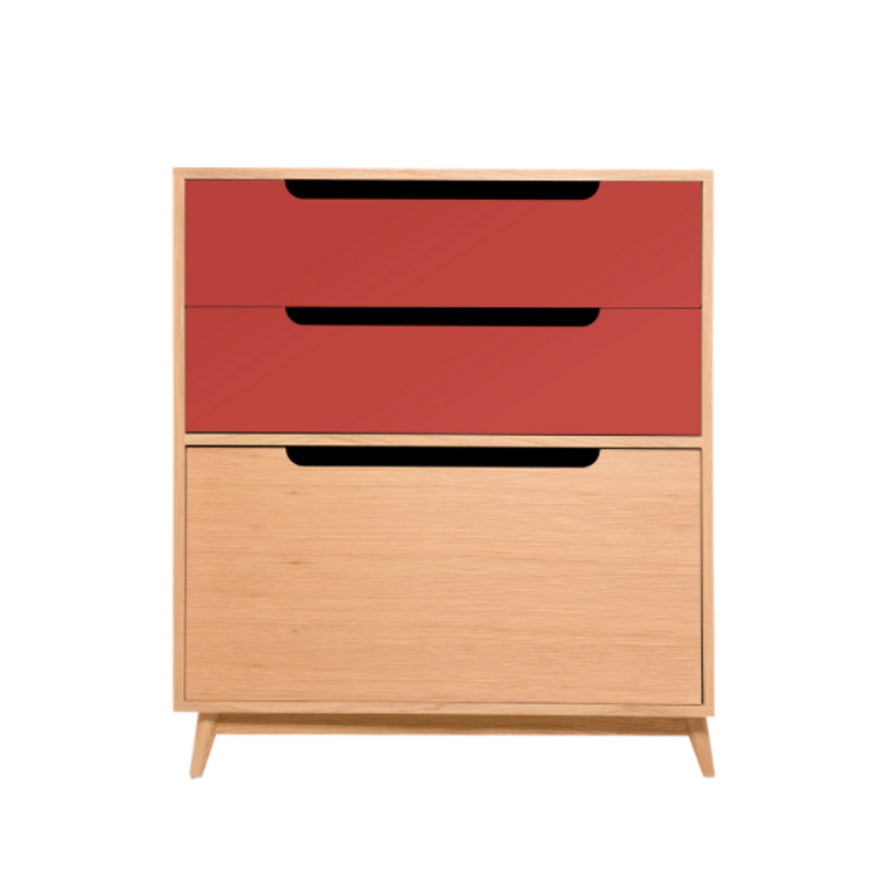 Chests of drawers - CHEST OF DRAWERS MOCHA RED - KULILE