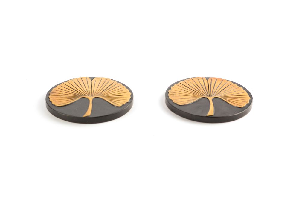 Objets de décoration - Trivet and boxes in stone with Ginkgo design - L INDOCHINEUR X RIVÊT