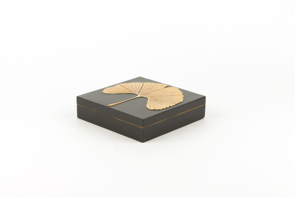Objets de décoration - Trivet and boxes in stone with Ginkgo design - L INDOCHINEUR X RIVÊT