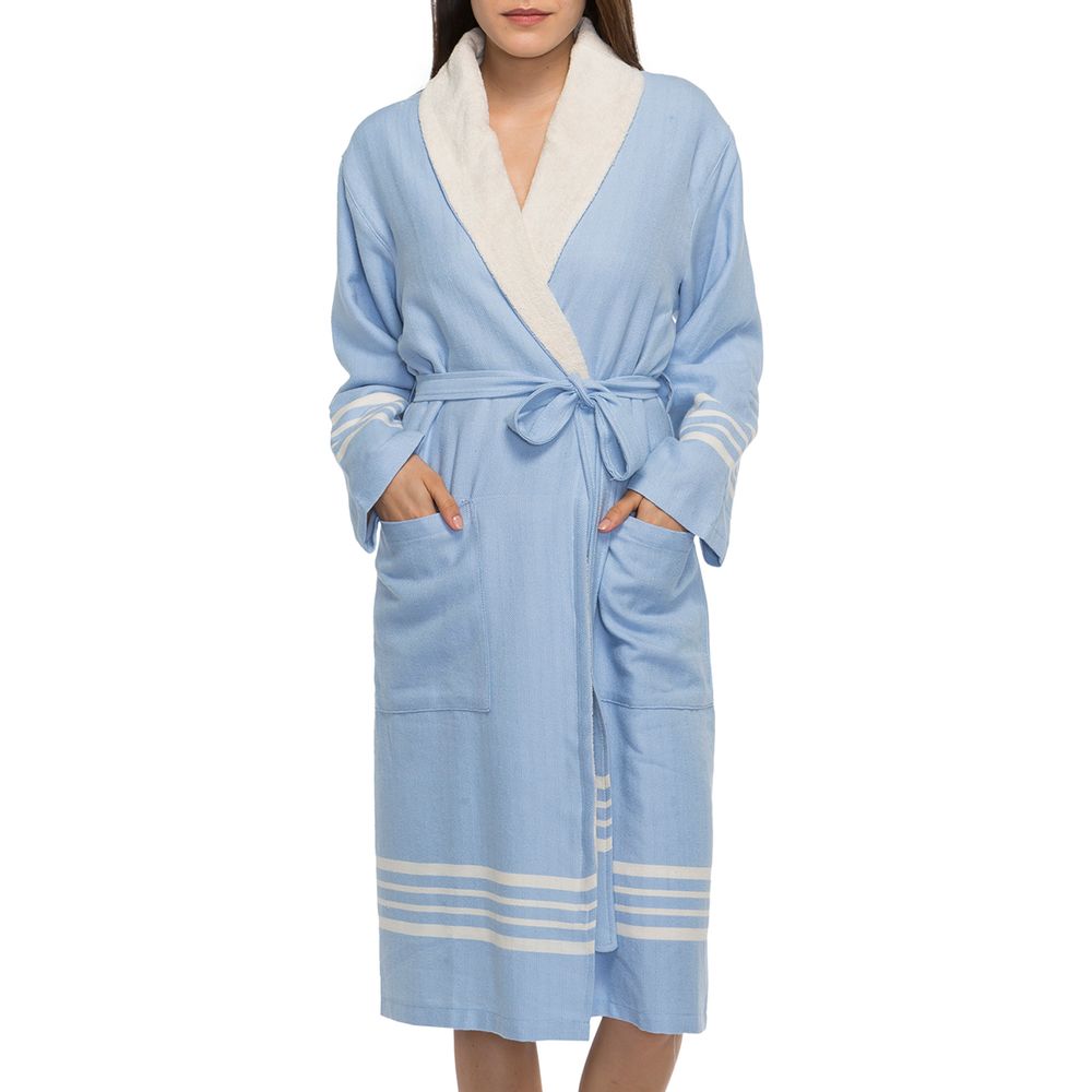 Serviettes de bain - PEIGNOIR SULTAN UNISEXE ÉPONGE DOUBLURE COTON - LALAY