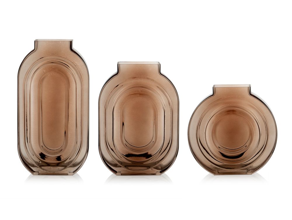 Vases - Bliss brown glass vase CR70140 - ANDREA HOUSE
