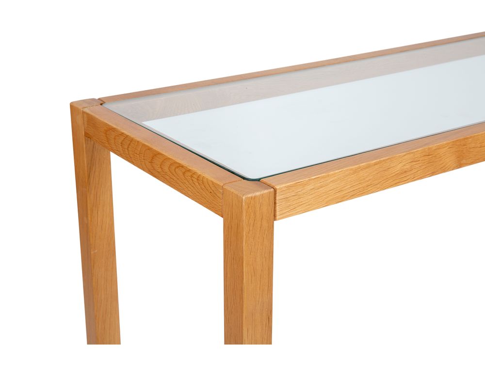 Console table - Oak wood and glass console MU70189 - ANDREA HOUSE