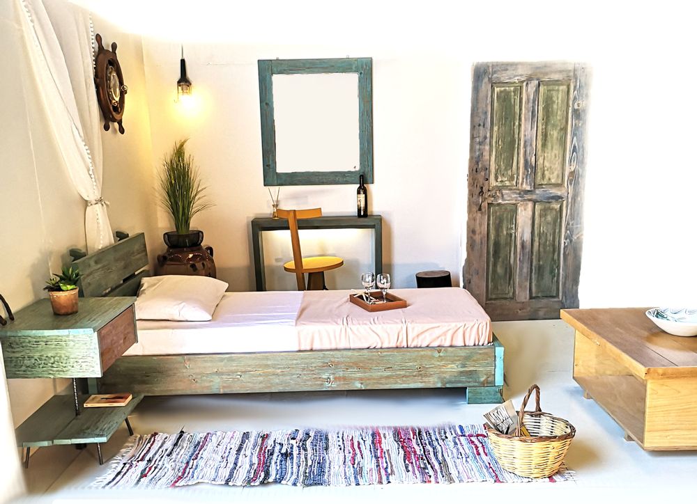 Lits - Lit Philosopher en bois massif - LIVING MEDITERANEO