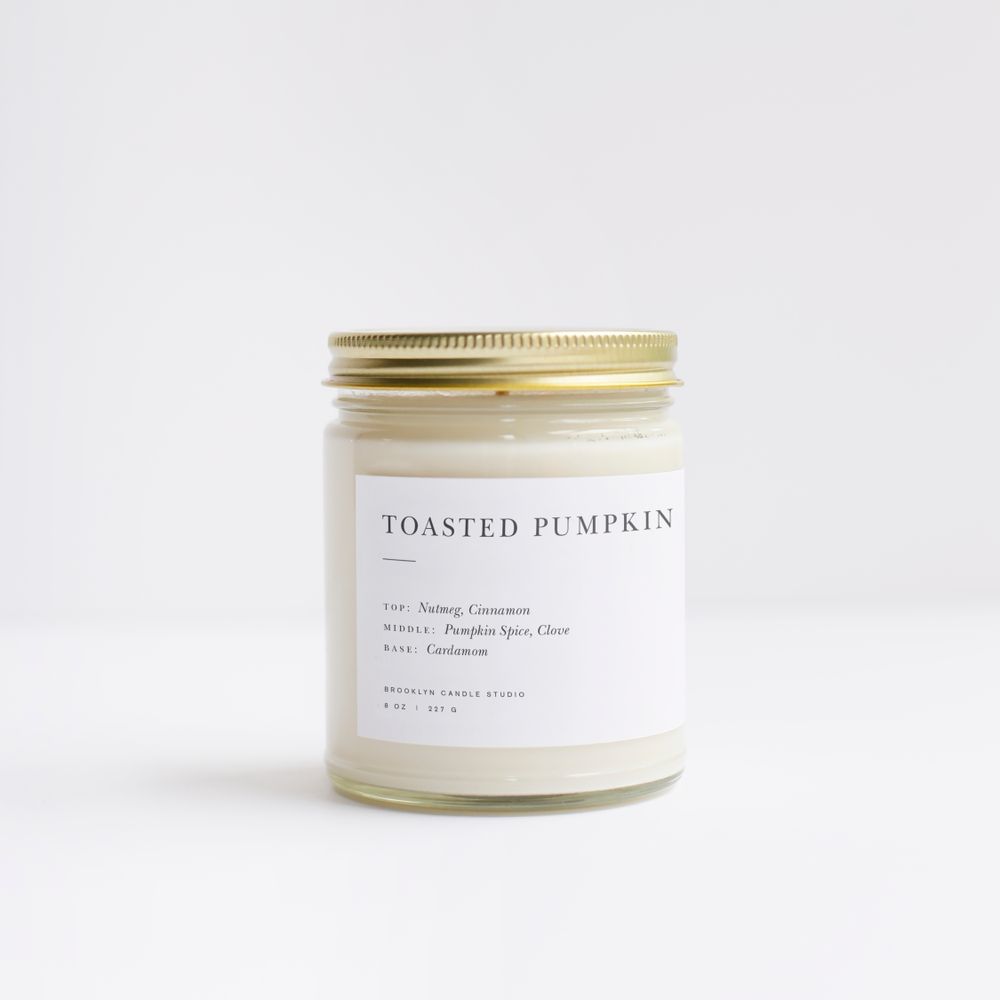 Floral decoration - Toasted Pumpkin Minimalist Candle - BROOKLYN CANDLE STUDIO
