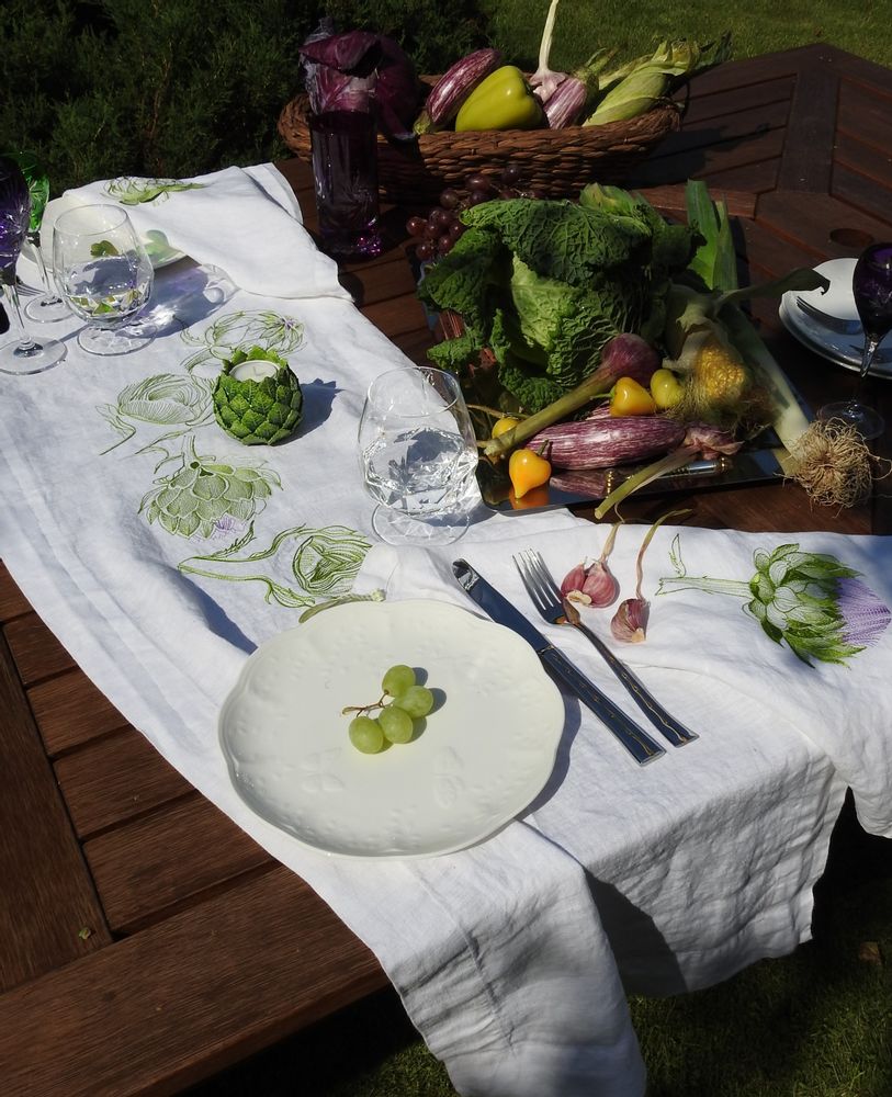 Table linen - Table runner ARTICHOKE mod.1 - ARTIPARIS