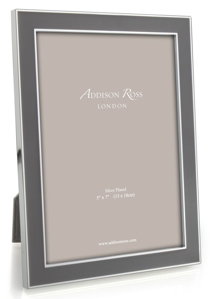 Hotel bedrooms - Taupe Enamel & Silver Frame - ADDISON ROSS