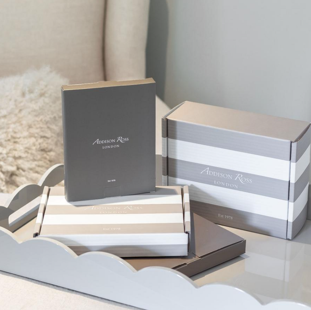 Hotel bedrooms - Taupe Enamel & Silver Frame - ADDISON ROSS