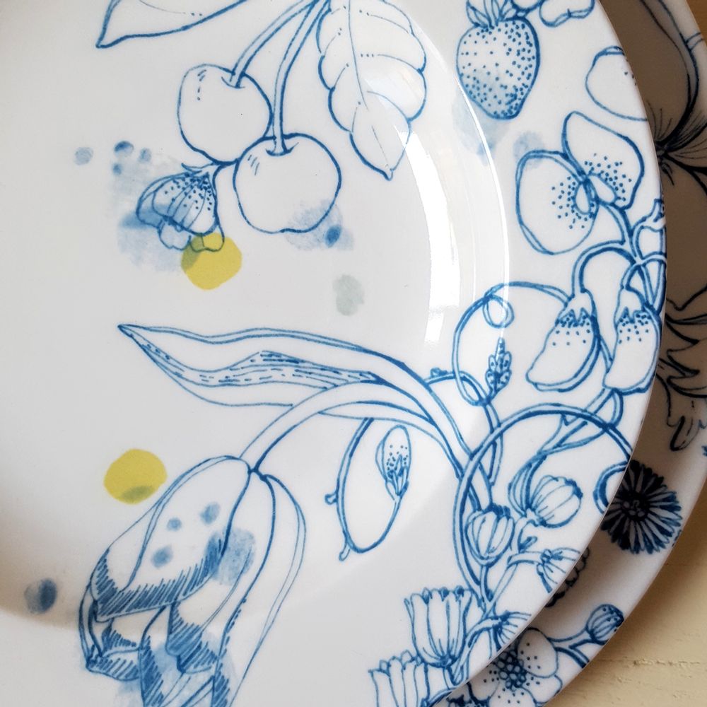 Ceramic - Blue Summer Plates - FRANCESCA COLOMBO