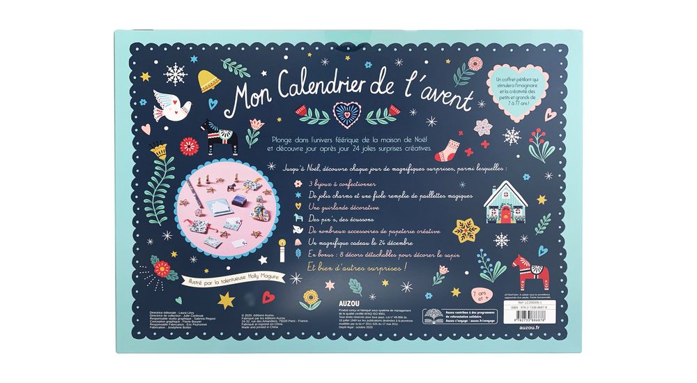 Loisirs créatifs pour enfant - Calendrier de l'avent - AUZOU