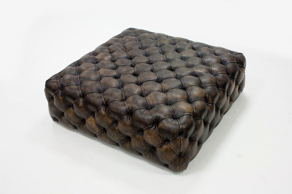 Sièges pour collectivités - Capiton Pouf Contemporain | Pouf - CREARTE COLLECTIONS