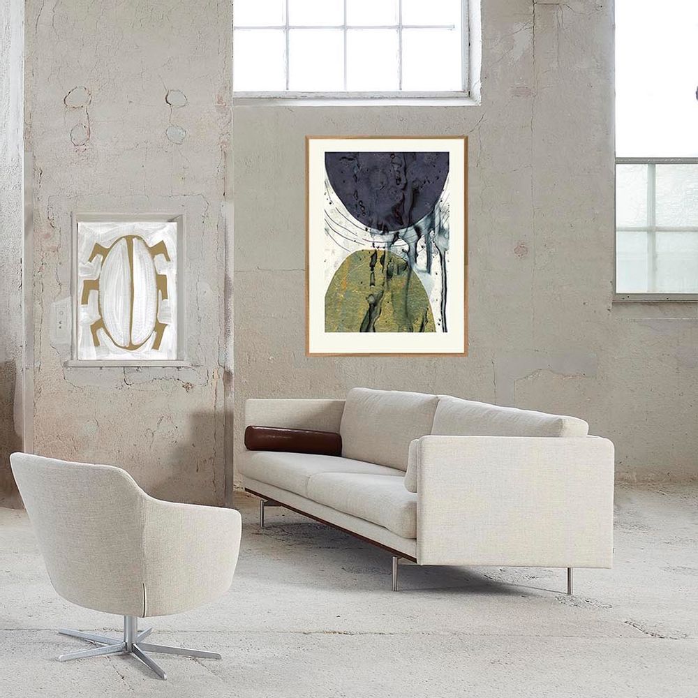 Office design and planning - Golden Abstract Art Print - METTEHANDBERG ART PRINTS