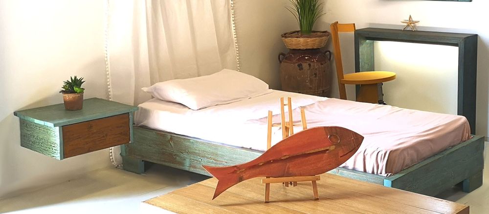 Beds -  Bed Calypso Solid wooden - LIVING MEDITERANEO