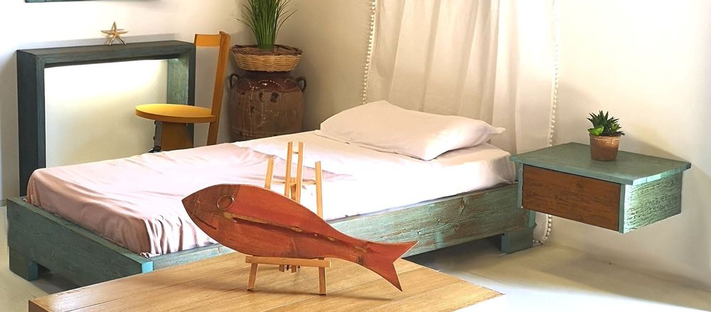 Beds -  Bed Calypso Solid wooden - LIVING MEDITERANEO