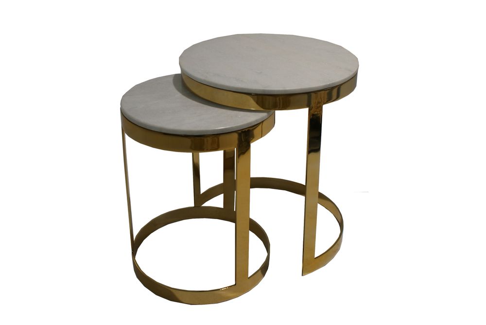 Autres tables - table d'appoint Pluie d'or ensemble de 2 - VAN ROON LIVING