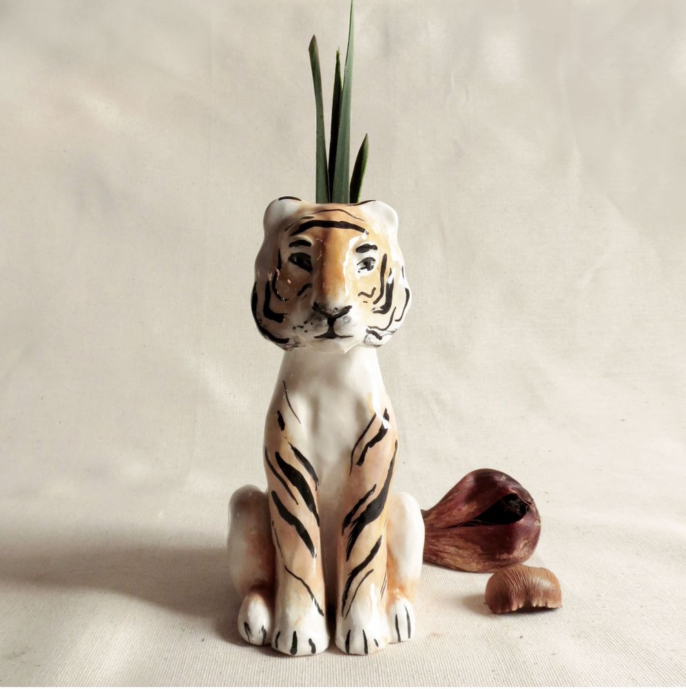 Vases - SCULPTURE VASE TIGRE - MARTA JORIO // CERAMICS, PRINTS AND TEXTILES