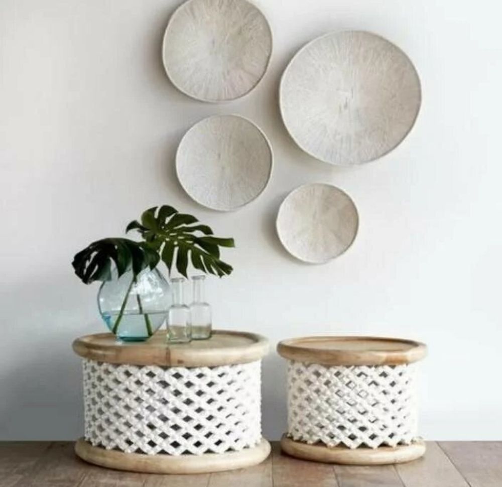 Decorative objects - Bamileke stool or coffee table or nightstand wooden storage furniture - HOME DECOR FR