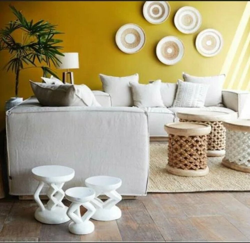 Decorative objects - Bamileke stool or coffee table or nightstand wooden storage furniture - HOME DECOR FR