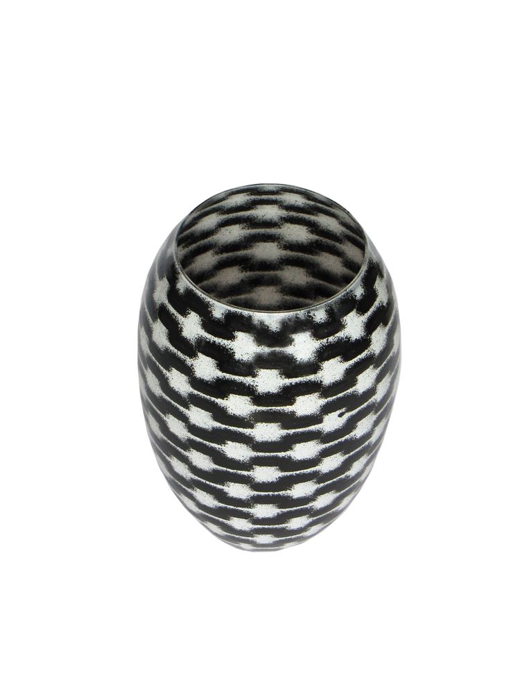 Vases - B&W Resonance Barrel Vase Medium - SYNCHROPAINT
