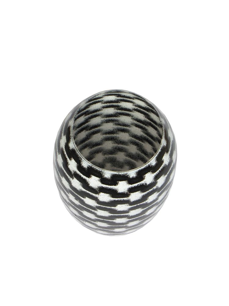 Vases - B&W Resonance Barrel Vase Medium - SYNCHROPAINT