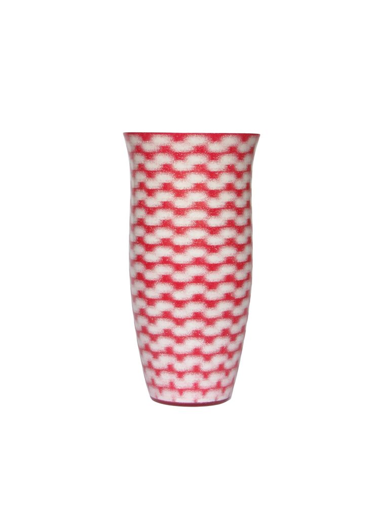 Objets de décoration - White on Red River Flower Vase MED - SYNCHROPAINT