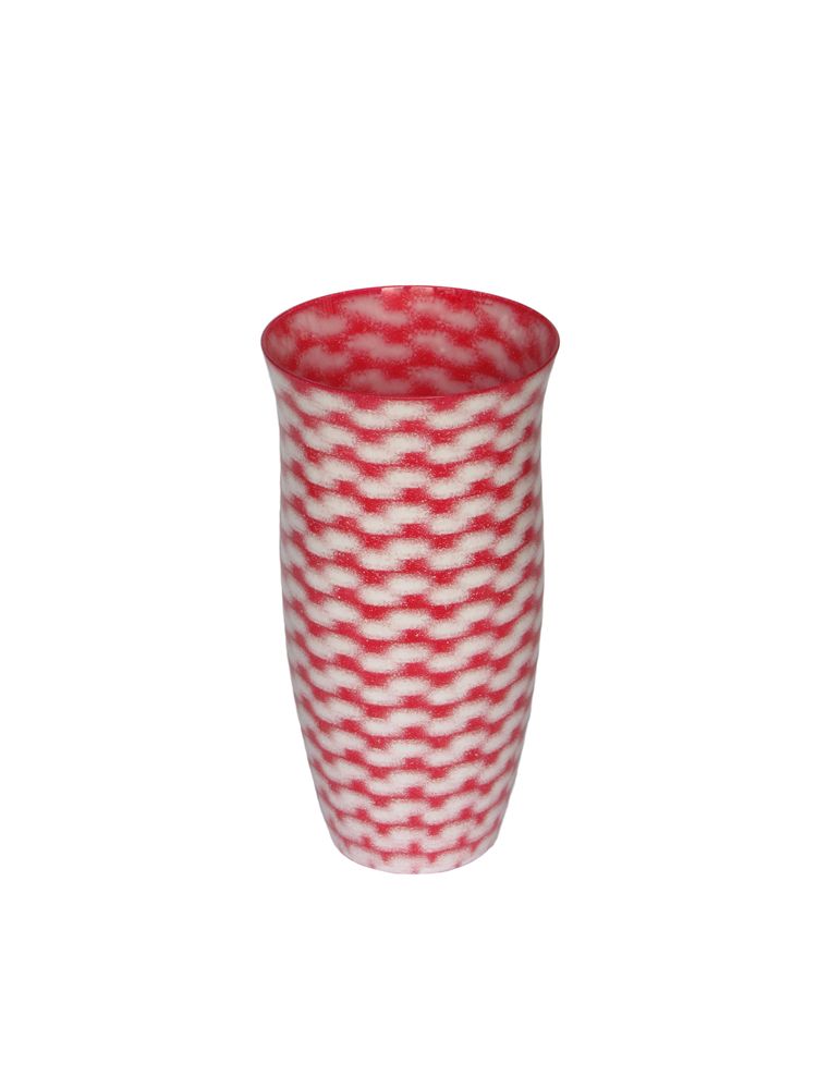 Objets de décoration - White on Red River Flower Vase MED - SYNCHROPAINT