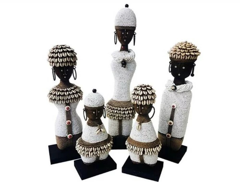 Objets de décoration - Poupées namji, poupées africaines, déco ethnique, objet de décoration, poupées en bois et perle ou poupées de fertilité ou poupées pour décoration d'intérieur - HOME DECOR FR