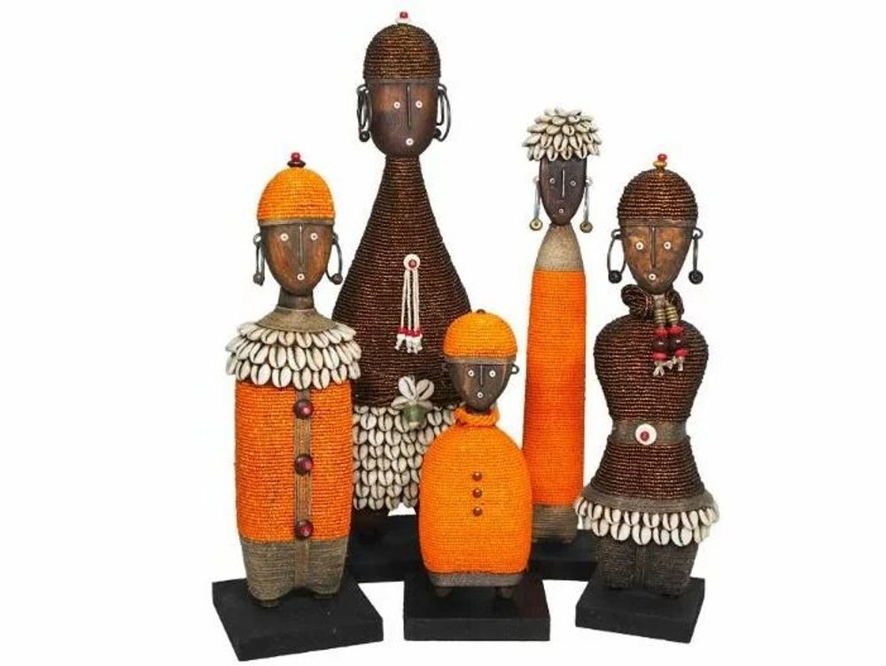 Objets de décoration - Poupées namji, poupées africaines, déco ethnique, objet de décoration, poupées en bois et perle ou poupées de fertilité ou poupées pour décoration d'intérieur - HOME DECOR FR