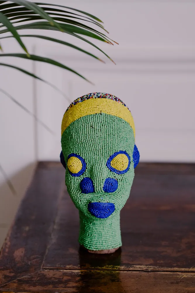 Objets de décoration - Tête perlée africaine ou tête IPHE ou tête africaine - HOME DECOR FR