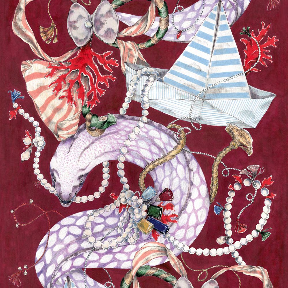 Hotel bedrooms - Underwater Wunderkammer _ Wallcovering - FRANCESCA COLOMBO