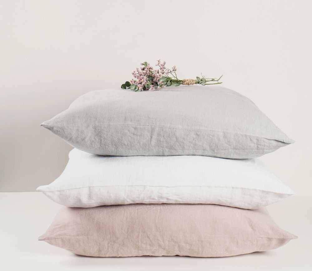Bed linens - Mira washed linen pillow cover - PIMLICO