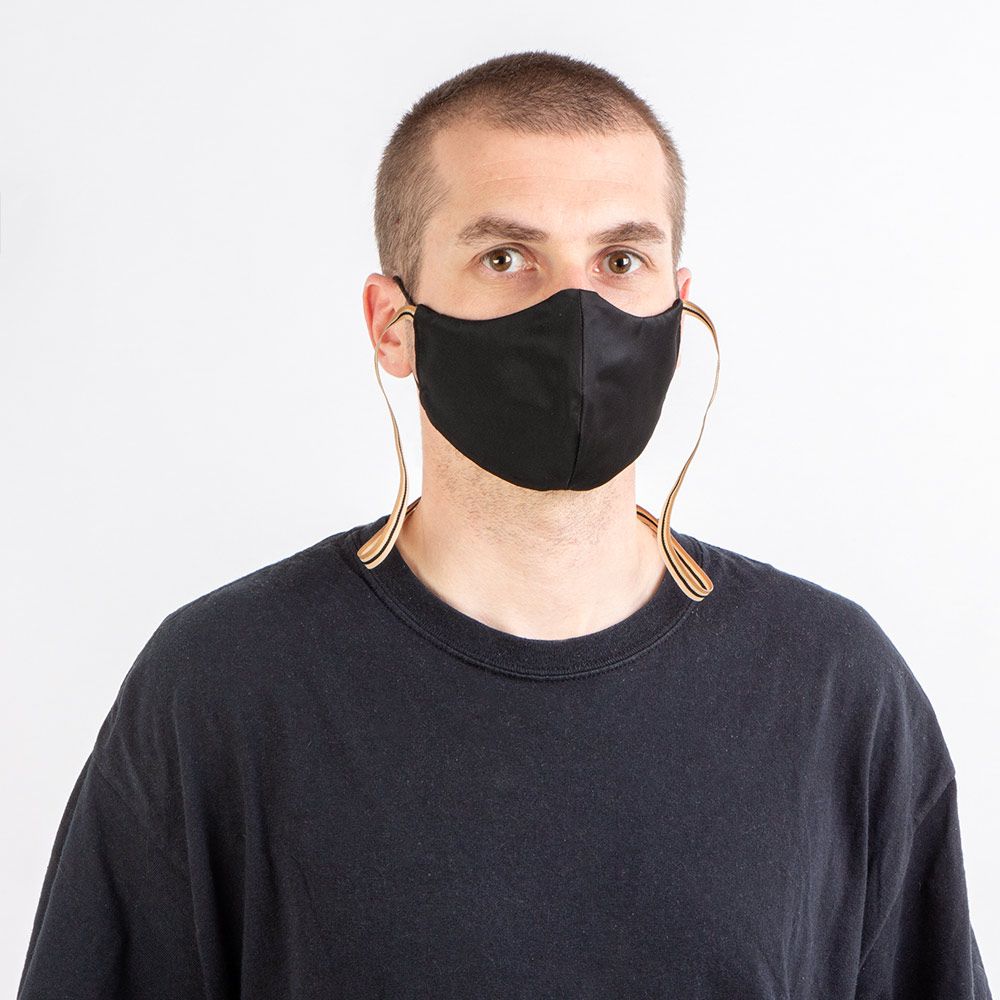 Accessoires de voyage - Pocket mask black -Accessoire pour le visage masque en tissus unisexe - Noir uni - MLS-MARIELAURENCESTEVIGNY