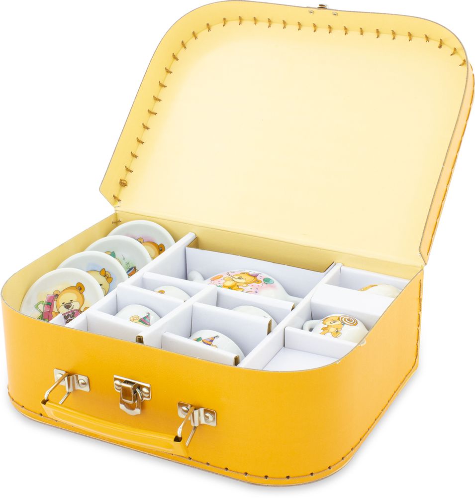 Toys - PORCELAIN TEA SET IN CASE: BEAR - ULYSSE COULEURS D'ENFANCE