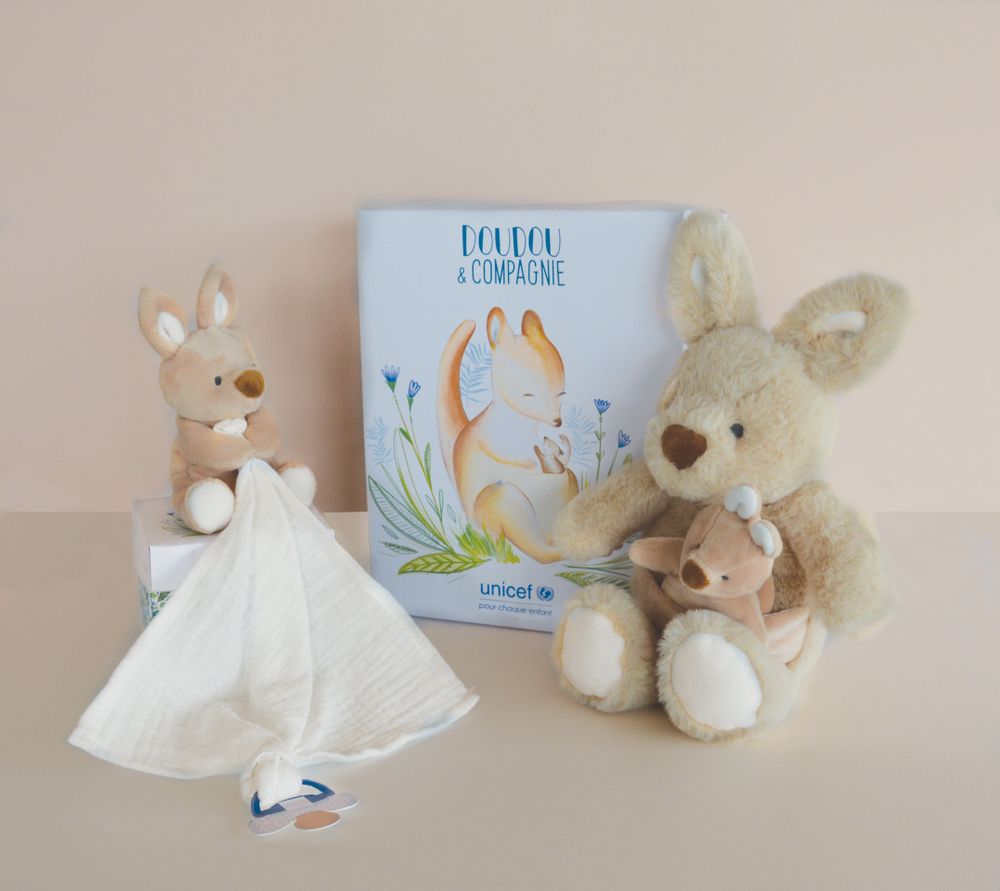 Peluches - UNICEF BEBE & MOI - Kangourou - DOUDOU ET COMPAGNIE