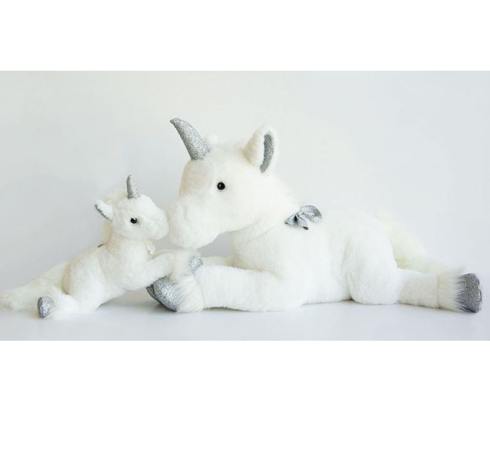 Peluches - LICORNE ALLONGEE 100 cm - HISTOIRE D'OURS
